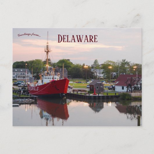 Schepen in Delaware Briefkaart (Voorkant)