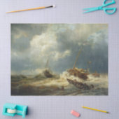 Schepen in een Storm aan de Nederlandse Kust Tissuepapier (Craft)