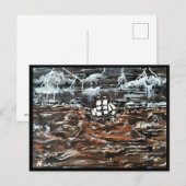 Schepen in een Storm Schilderij van Alfred Fox Briefkaart (Voorkant / Achterkant)