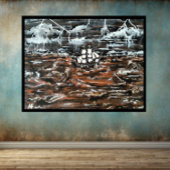 Schepen in een Storm Schilderij van Alfred Fox Canvas Afdruk