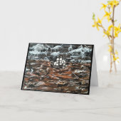 Schepen in een Storm Schilderij van Alfred Fox Kaart (Gele Bloem)