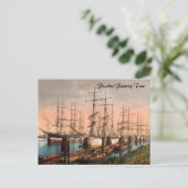 Schepen in Hamburg Harbour, Duitsland Briefkaart (Staand voorkant)