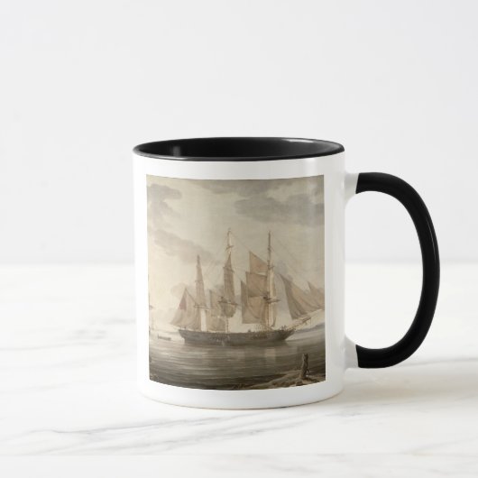 Schepen in Harbour, 1805 (olie op doek) Mok (Rechts)