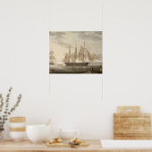 Schepen in Harbour, 1805 (olie op doek) Poster (Keuken)