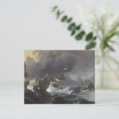 Schepen in nood voor een Rocky Coast Briefkaart (Staand voorkant)