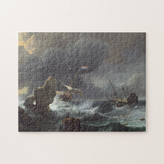 Schepen in nood voor een Rocky Coast Legpuzzel (Horizontaal)