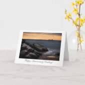 Schepen kunnen komen en gaan - Happy Jubileum Kaart (Gele Bloem)