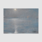 Schepen met lantaarns op zee, Peder Severin Krøyer Tissuepapier (Voorkant)