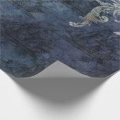  schepen op blauw cadeaupapier (Hoek)