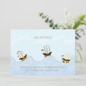 Schepen op het Rolling Zee Nautical gepersonalisee Kaart (Staand voorkant)