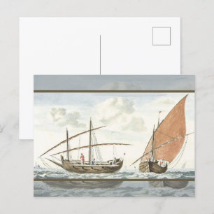 Schepen op het zee Istanboel door Johan Teyler Briefkaart