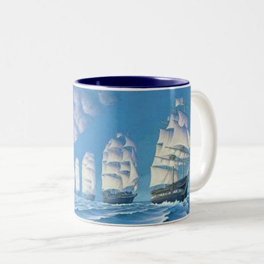 SCHEPEN TWEEKLEURIGE KOFFIEMOK (Voorkant rechts)