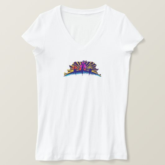 Schepen van Columbus op Horizon - T-shirt (Design voorkant)