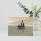 Schepen van de verbeelding "Sailboat Reflections"  Briefkaart (Staand voorkant)