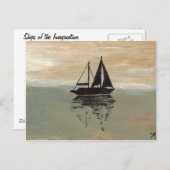 Schepen van de verbeelding "Sailboat Reflections"  Briefkaart (Voorkant / Achterkant)