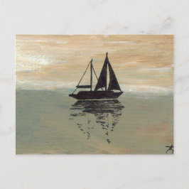 Schepen van de verbeelding "Sailboat Reflections" Briefkaart