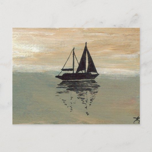 Schepen van de verbeelding "Sailboat Reflections"  Briefkaart (Voorkant)