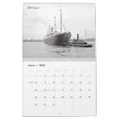 Schepen van de witte sterrenlijn kalender (Mar 2026)