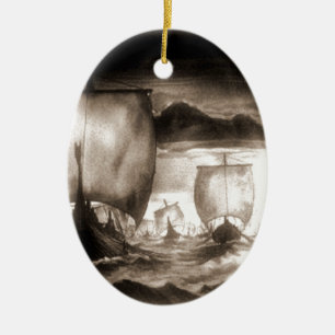 SCHEPEN VITEREN KERAMISCH ORNAMENT