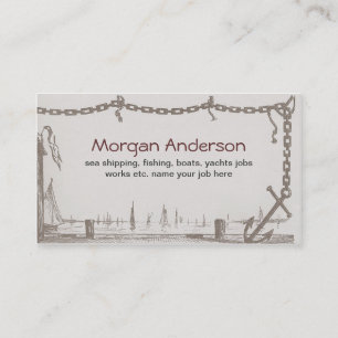 schepen voor de visserij op zee oceaan visitekaart visitekaartje