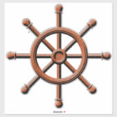 Schepen Wiel Helm Nautisch Ontwerp Sticker (Vel)