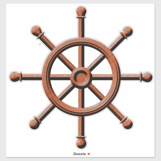 Schepen Wiel Helm Nautisch Ontwerp Sticker (Vel)