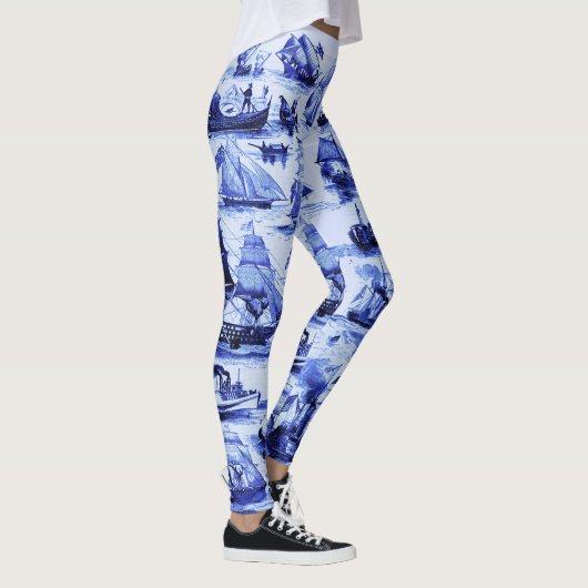  SCHEPEN, ZEEVAARTUIGEN, marineblauw Leggings (Rechts)