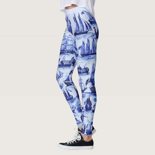  SCHEPEN, ZEEVAARTUIGEN, marineblauw Leggings (Links)