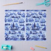 SCHEPEN, ZEEVAARTUIGEN, marineblauw Tissuepapier (Craft)