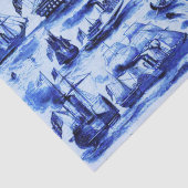 SCHEPEN, ZEEVAARTUIGEN, marineblauw Tissuepapier (Detail)