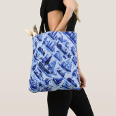 SCHEPEN, ZEEVAARTUIGEN, marineblauw Tote Bag (Dichtbij)