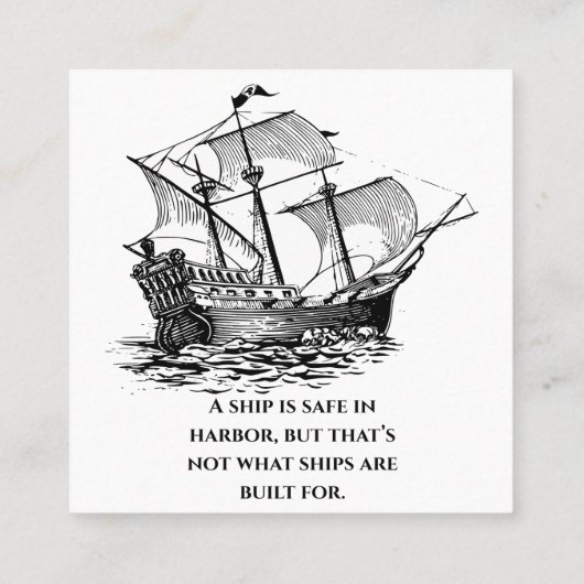 Schepen zijn bedoeld om te varen klantenkaartje (Achterkant)