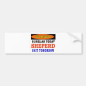 SCHEPERDWAARSCHUWING BUMPERSTICKER (Voorkant)
