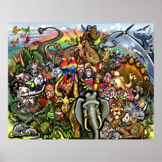Scheppen en dieren poster (Voorkant)
