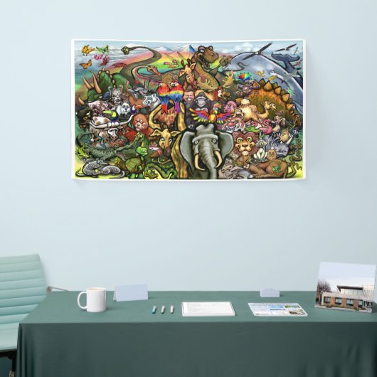 Scheppen en dieren spandoek (Beurs)