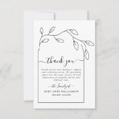 Scheppen Minimale tekstscript begrafenis Bedankkaart (Voorkant)