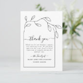 Scheppen Minimale tekstscript begrafenis Bedankkaart (Staand voorkant)