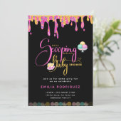 Scheppen omhoog Liefde Ijs Creme Baby Meisje Douch Kaart (Staand voorkant)