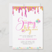 Scheppen omhoog Liefde Ijs Creme Baby Meisje Douch Kaart (Voorkant)