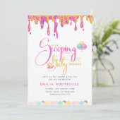 Scheppen omhoog Liefde Ijs Creme Baby Meisje Douch Kaart (Staand voorkant)