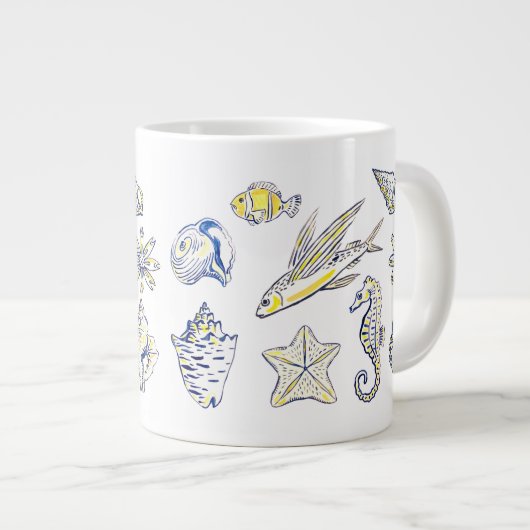 Scheppen van de oceaan grote koffiekop (Voorkant rechts)