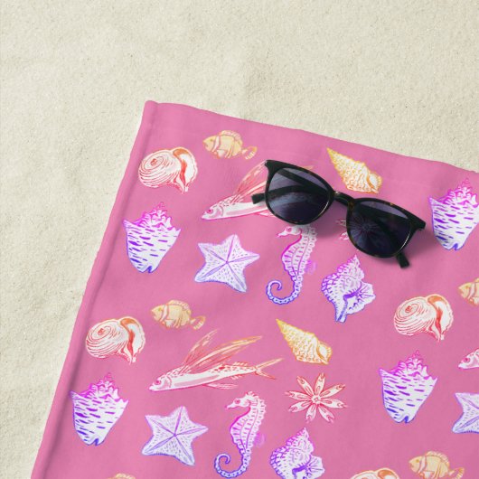 Scheppen van de oceaan strandlaken (In situ)