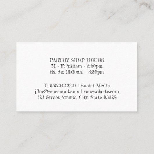 Scheppen van ijs in een kegel visitekaartje (Achterkant)