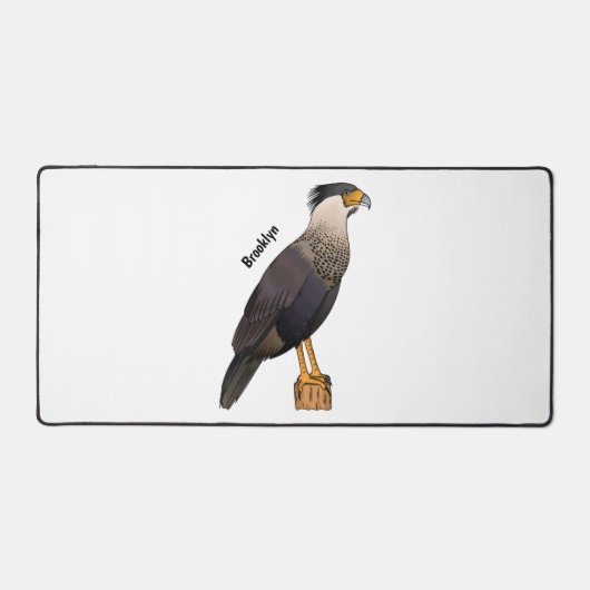 Scheppende caracara-vogelschilderij cartoon bureaumat (Voorkant)