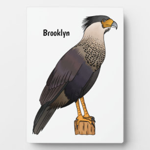 Scheppende caracara-vogelschilderij cartoon fotoplaat