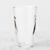 Scheppende caracara-vogelschilderij cartoon glas (Links)