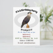 Scheppende caracara-vogelschilderij cartoon kaart (Staand voorkant)