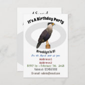 Scheppende caracara-vogelschilderij cartoon kaart (Voorkant / Achterkant)