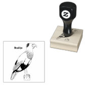Scheppende caracara-vogelschilderij cartoon rubberstempel (Gestempeld)