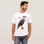 Scheppende caracara-vogelschilderij cartoon t-shirt (Voorkant volledig)